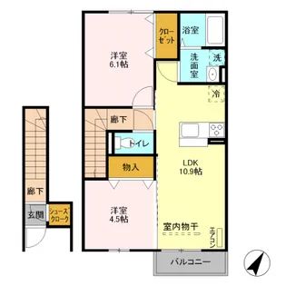 エスポワール【2階】の間取り