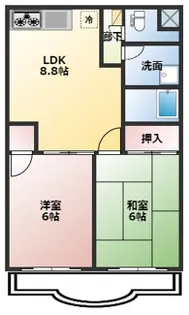 スカイハイツみさと【208号室】の間取り