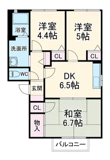 コーポ潮鳴A【2階】の間取り