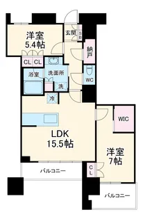 グランドミッドタワーズ大宮スカイタワー【10階】の間取り