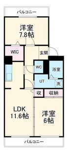 エスポワール清風 弐番館【2階】の間取り