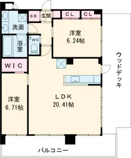 プレジオ北綾瀬ASIAN【5階】の間取り
