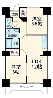 グランフォレスト【402号室】の間取り