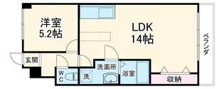 セゾン・プランドール晴丘【402号室】の間取り