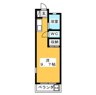 ハイツ島塚【205号室】の間取り