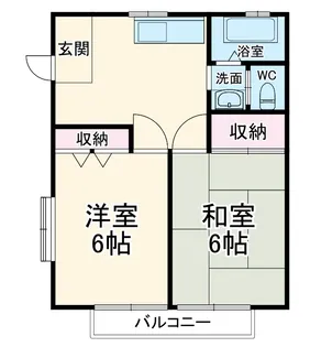 クレスト【201号室】の間取り