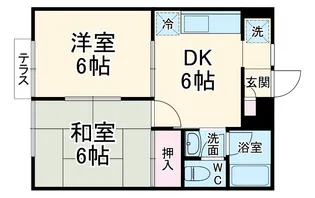 ウィング・テンB棟【2階】の間取り