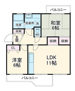 高浜南団地23棟【503号室】の間取り