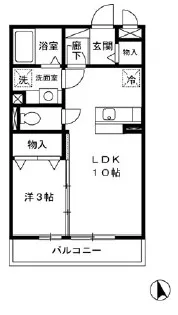 ロイヤルコートKAY B棟【2階】の間取り