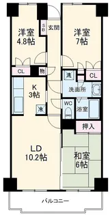 都筑フォーレ一ツ木【3階】の間取り