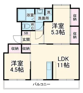 ドリーム佐倉Ⅱ棟【3階】の間取り