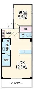 GRASTA【203号室】の間取り