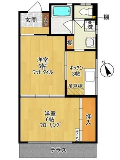 下島ハイツ【1階】の間取り