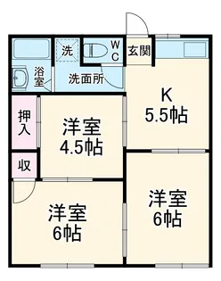 フォーヴル錦【1階】の間取り