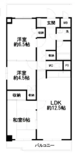 ヴァ—テクスカワグチ【203号室】の間取り