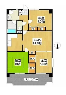 センチュリー7【7階】の間取り