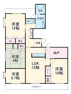 グレース川口【1階】の間取り