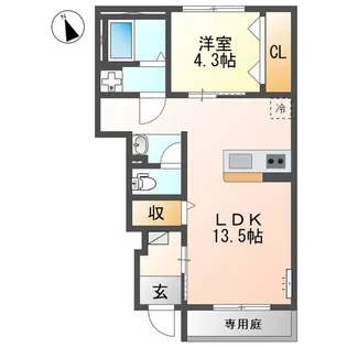 仮称)稲城市大丸 新築アパート【1階】の間取り
