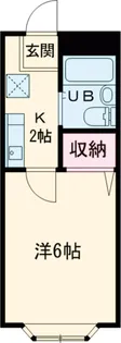 クレール成城【203号室】の間取り