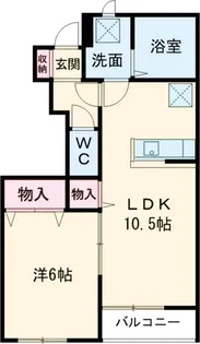 パークハイム中一の沢【1階】の間取り