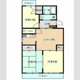 ニューリバーイヨA【303号室】の間取り