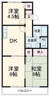 ハイツ長田【1階】の間取り
