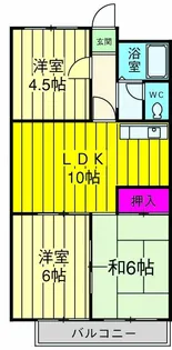 武蔵野レジデンス【103号室】の間取り