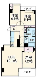 日吉ロイヤルマンション【5階】の間取り