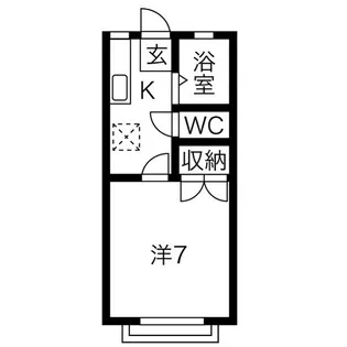 ハイツいぬい【102号室】の間取り