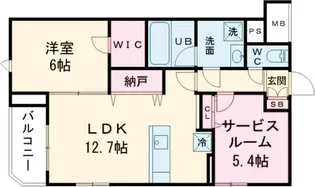 SPコート興野【1階】の間取り