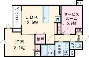 SPコート興野【3階】の間取り