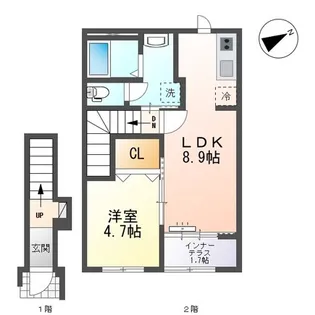 パーチ モリカミ【2階】の間取り