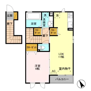 ドゥラメンテ【2階】の間取り