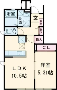ラベルヴィ聖蹟 A棟【2階】の間取り