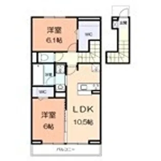 アジュールU【2階】の間取り