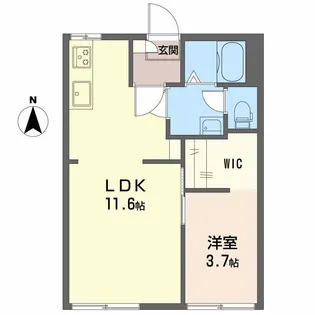 フォーブル昭山【1階】の間取り