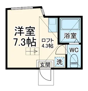 ユナイト追浜ハンプトン【1階】の間取り