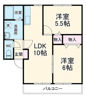 シェル大津B【2階】の間取り