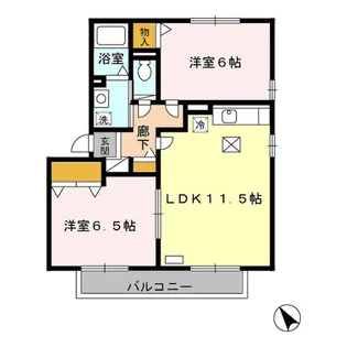 ファースト・エアフォルク ⅠⅡⅢ【2階】の間取り