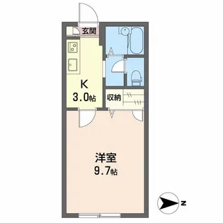 グリーンステージ信成B【1階】の間取り