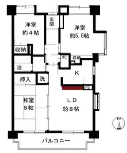 マイキャッスル橋本【303号室】の間取り