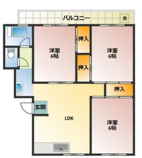 調布第2コーポラス【1階】の間取り
