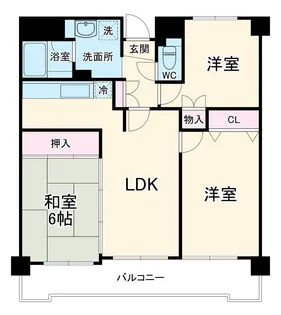 コムズ21豊中【6階】の間取り