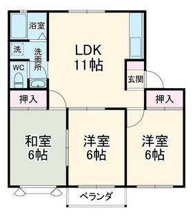 アルビオンレジデンス二宮シーサイド【2階】の間取り