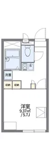 レオパレスギプフェル【202号室】の間取り