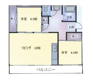 牧の原団地【508号室】の間取り