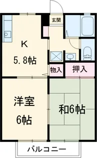サザンウィンド【102号室】の間取り