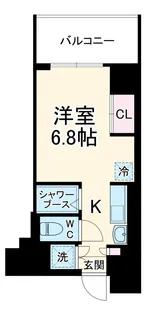 エス キュート西天満【5階】の間取り