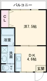 咲花ヴィラB棟【202号室】の間取り