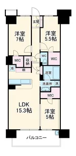 シティテラス八千代台緑が丘ブリーズコート【6階】の間取り